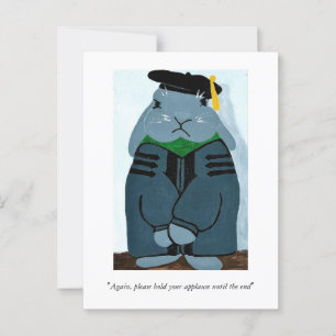 Carte Postale Grumpy PhD Graduation Bunny en Regalia Postcard