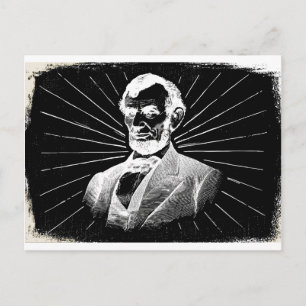 Carte Postale grunge abraham lincoln
