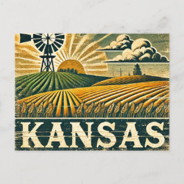 Carte Postale Grunge en détresse Nebraska