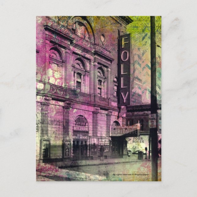 Carte Postale Grunge en théière burlesque (Devant)