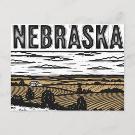 Carte postale Grunge Nebraska en détresse
