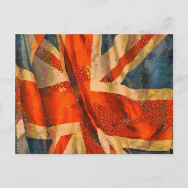 Carte Postale Grunge Style Union Jack British Drapeau Illustrati (Devant)