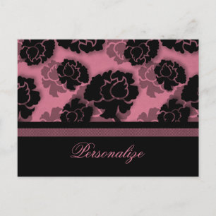 Carte postale Grungy Floral Decadadence, rose