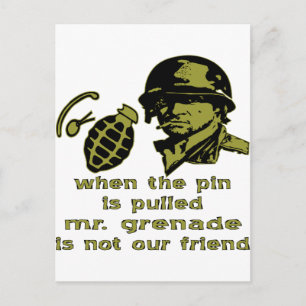 Carte Postale Grunt Quand On Tire L'Épingle, M. Grenade