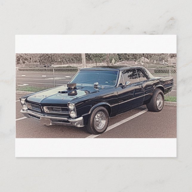 Carte Postale GTO Muscle Car Classic Power HDR Photos Photos (Devant)