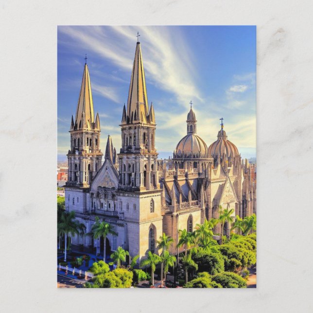 Carte Postale Guadalajara, Jalisco, Cathédrale de Mexico (Devant)