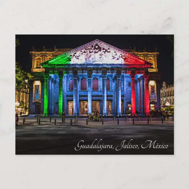 Carte Postale Guadalajara, Mexique Teatro Degollado (Devant)