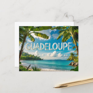 Carte Postale Guadeloupe Tropicale Paysage Caraïbes Aquarelle