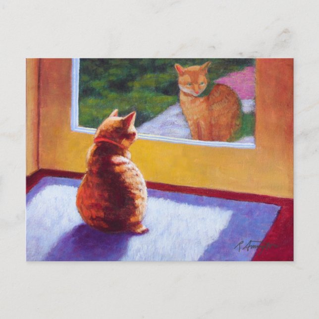 Carte Postale Guardian Orange Tabby Manx (Devant)