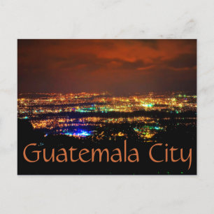 Carte Postale Guatemala City, Guatemala, C.A. la nuit.