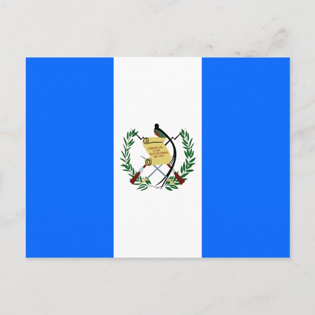Carte Postale Guatemala Drapeau de haute qualité (Devant)