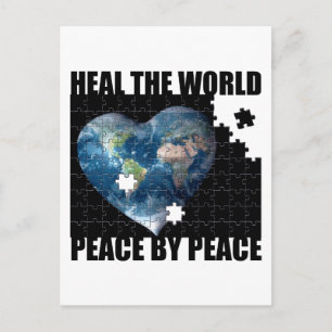 Carte Postale Guérir la paix mondiale par la paix