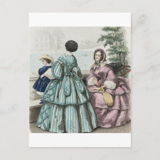 Carte Postale Guerre civile Antebellum Fashion Dames Ball Gown (Devant)