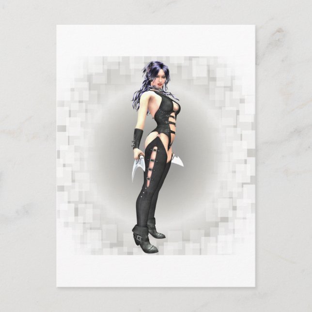 Carte Postale Guerrier 02 d'imaginaire (Devant)