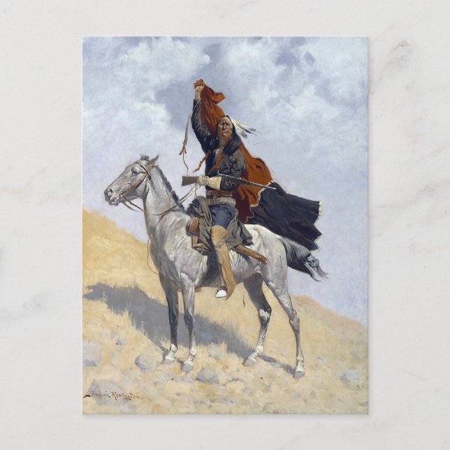 Carte Postale Guerrier amérindien Apache (Devant)