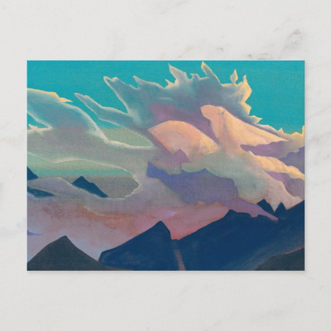 Carte Postale Guerrier de lumière, 1933 par Nicholas Roerich (Devant)