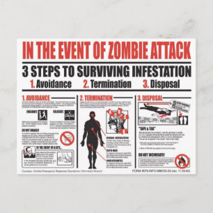 Carte Postale Guide de survie des zombies - Au-delà de ces murs