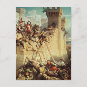 Carte Postale Guillaume de Clermont défendant Ptolemais