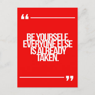 Carte Postale Guillemets inspirants et motivants
