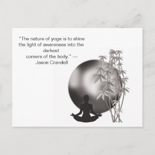 Carte Postale Guillemets motivants du yoga