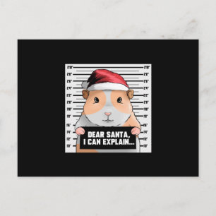 Carte Postale Guinée Pig Christmas Cavy Cher Père Noël Je peux e