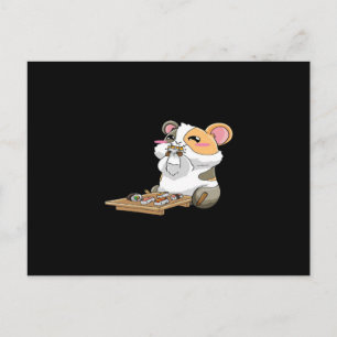 Carte Postale Guinée Pig Eating Sushika   Guinée Pig Kawaii
