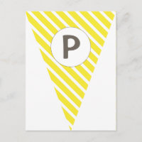 Guirlande de drapeaux personnalisable jaune à rayu