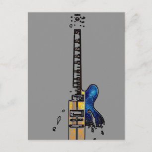 Carte Postale Guitare 4 pccna