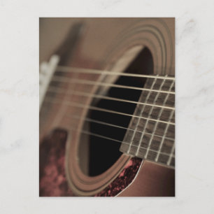Carte Postale Guitare acoustique à six cordes