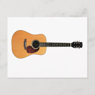 Carte Postale Guitare acoustique horizontale