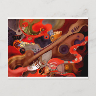 Carte Postale Guitare Chaman par Albruno*