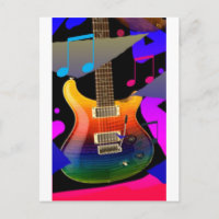 Guitare colorée - roche dessus !