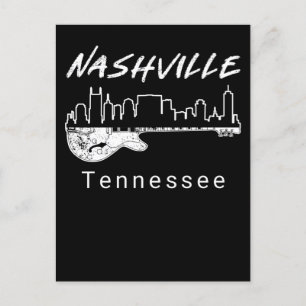 Carte Postale Guitare Country Music Souvenir Cadeau Nashville