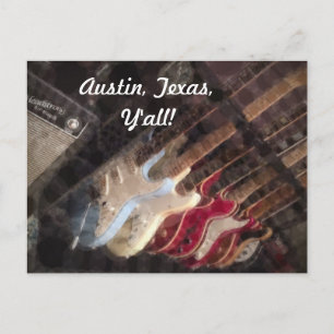 Carte Postale Guitare d'Austin Texas