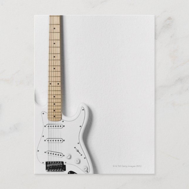 Carte Postale Guitare électrique blanche 3 (Devant)