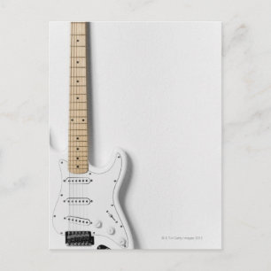 Carte Postale Guitare électrique blanche 3