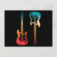 Guitare Rétro Guitariste Électrique Basse Guitare 