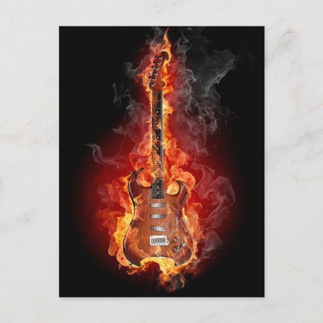 Carte Postale Guitare rock flamand (Devant)