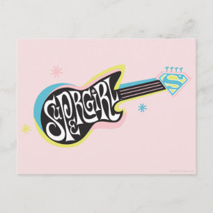 Carte Postale Guitare supergirl