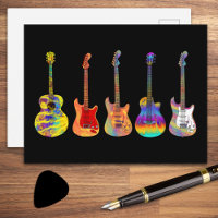 Guitares Acoustiques Électriques Psychedéliques