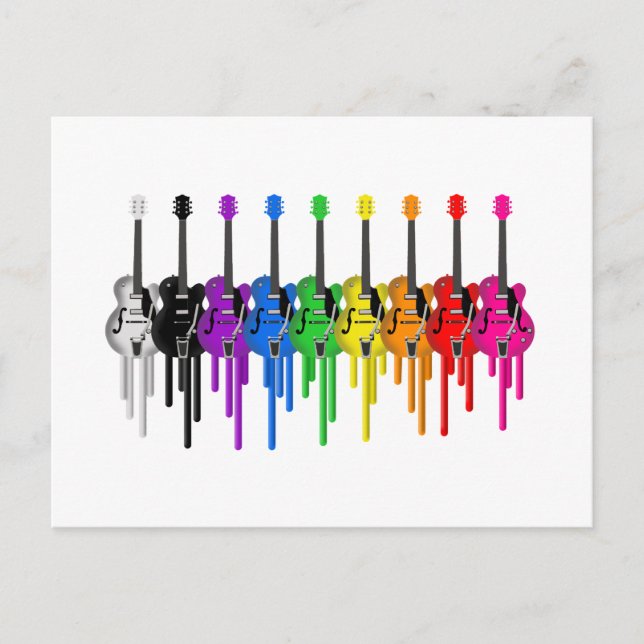 Carte Postale Guitares saignantes (Devant)