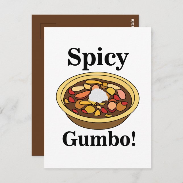 Carte Postale Gumbo Gumbo épicé (Devant / Derrière)