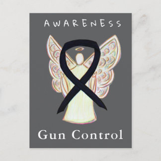 Carte Postale Gun Control Awareness Black Ribbon Custom Cards