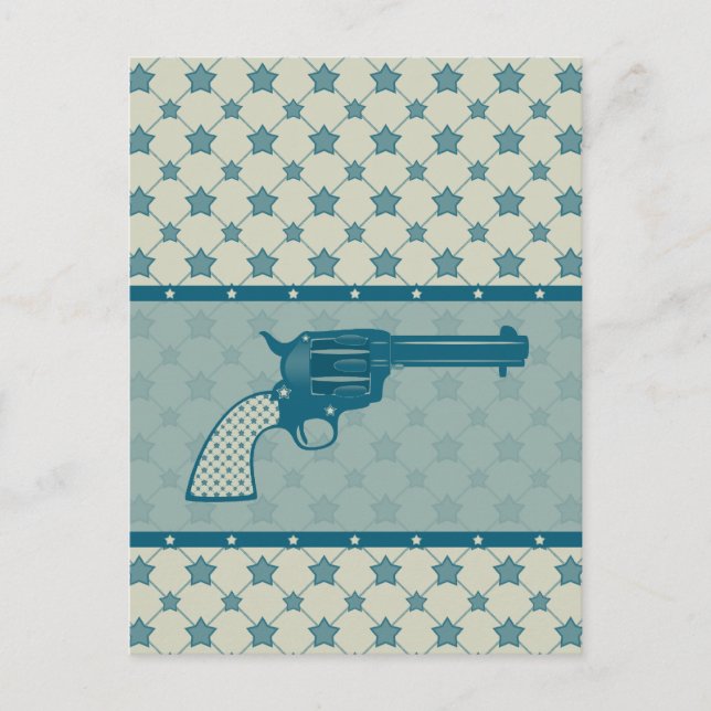 Carte Postale Gun étoile bleue (Devant)