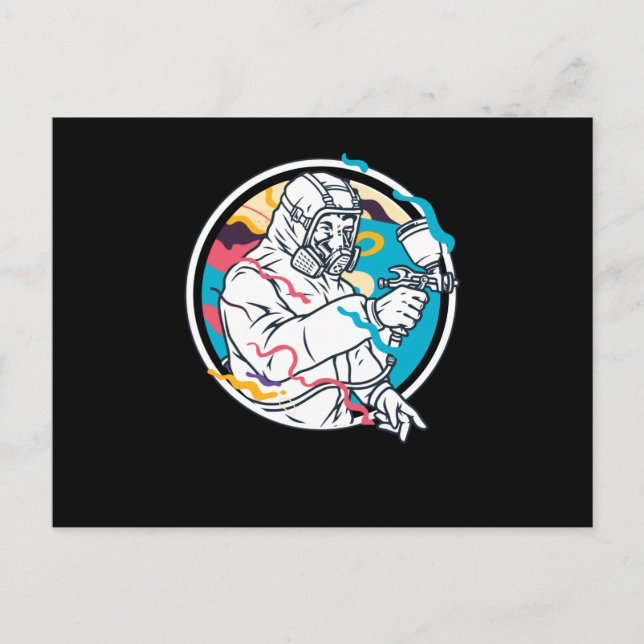 Carte Postale Gun Painter Paint (Devant)