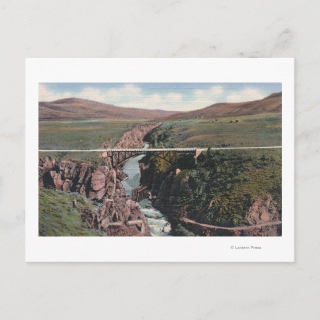 Carte Postale Gunnison, CO - Pont Sapinero au-dessus du lac (Devant)