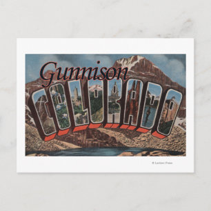 Carte Postale Gunnison, Colorado - Scènes de grandes lettres