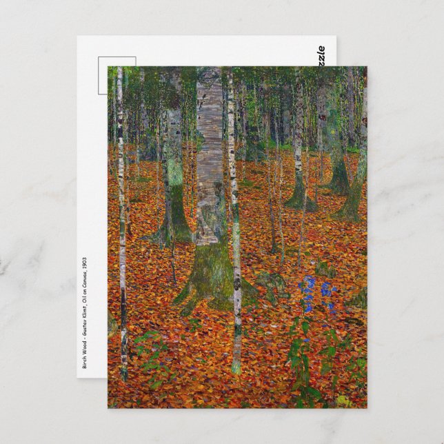 Carte Postale Gustav Klimt - Bois de bouleau (Devant / Derrière)