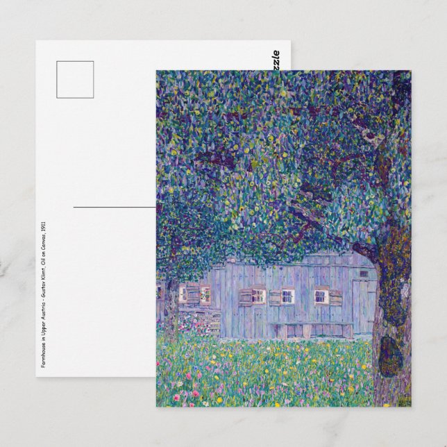 Carte Postale Gustav Klimt - Ferme en Haute-Autriche (Devant / Derrière)