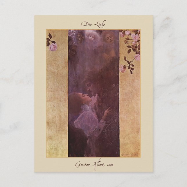 Carte Postale Gustav Klimt L'Amour 1895 (Devant)